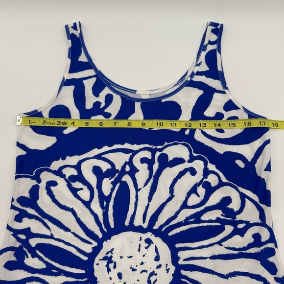 Soft Surroundings Women’s Mykonos Tank Blue White Sleeveless Top Small Cotton - Picture 6 of 12